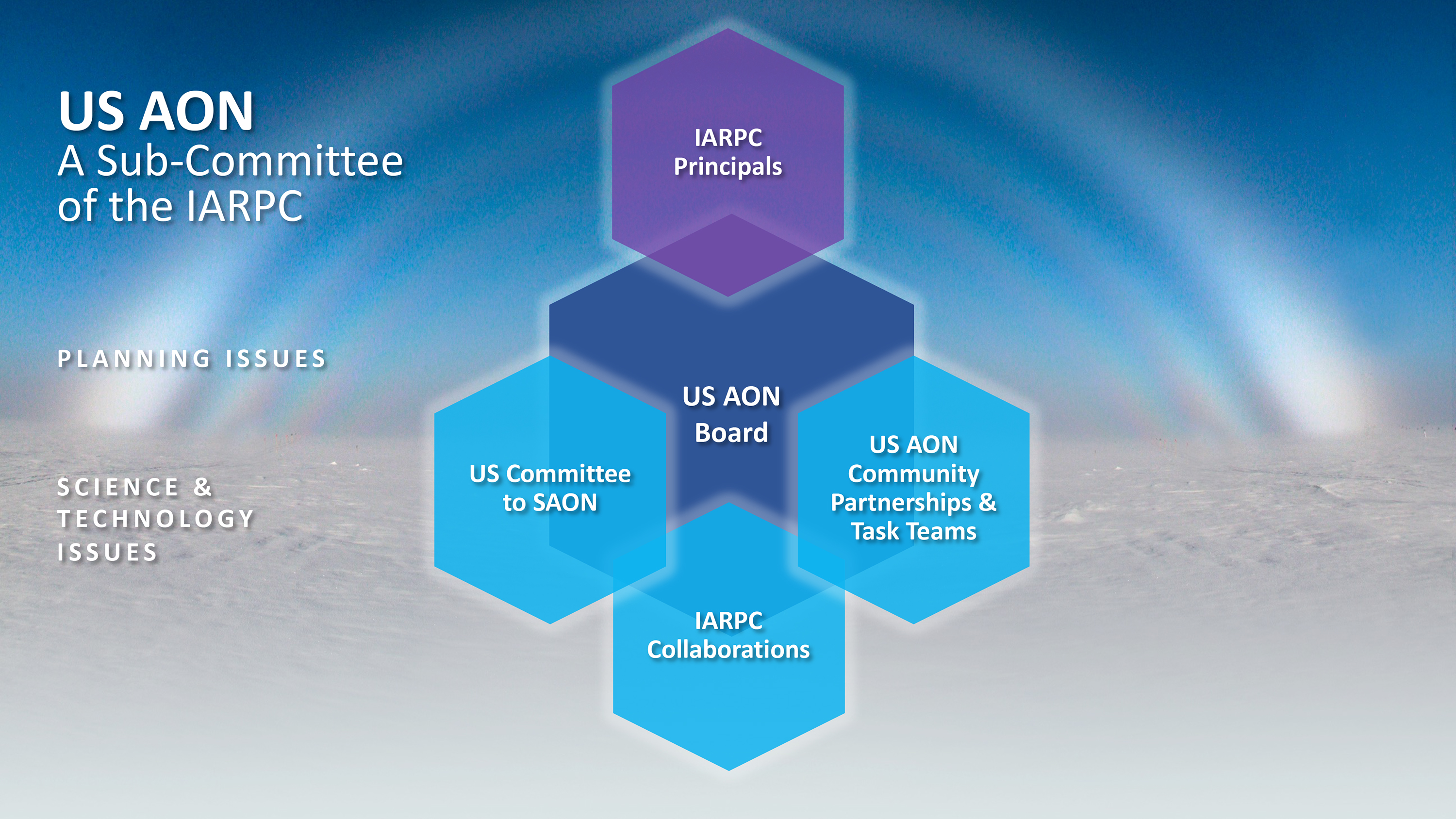 Infographic showing the relationship between the US AON and other subcomittees